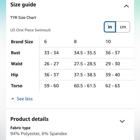 TYR Durafast Elite® Women's Diamondfit Swimsuit - Flux MSRP$90 NWT Size 8 - Picture 5 of 6